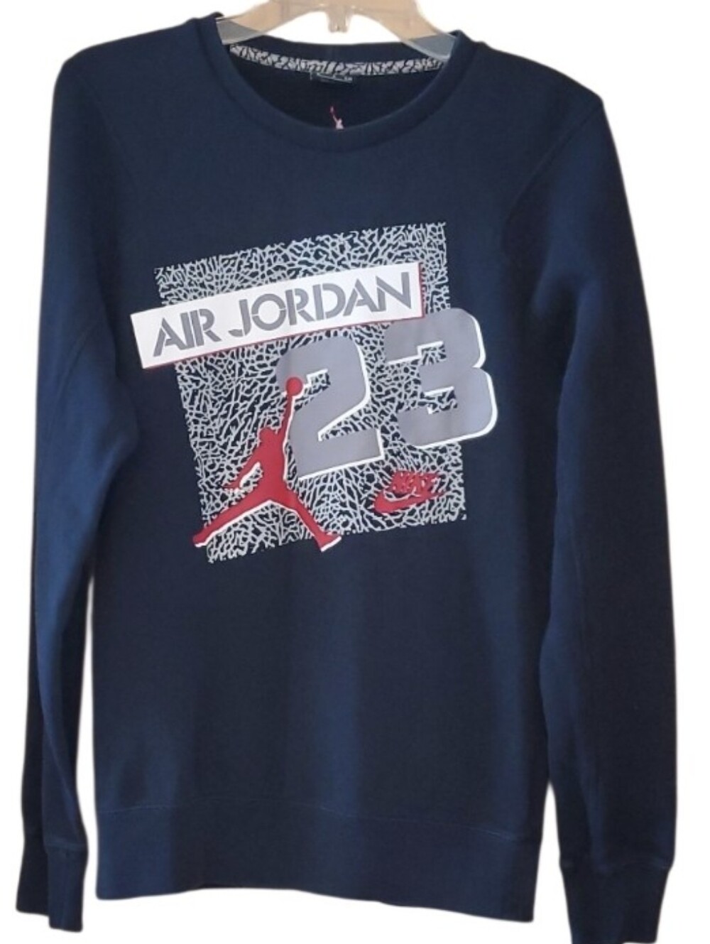 Jordan x Nike Men's Black Vintage 23 Graphic Crewneck Sweatshirt Size Small